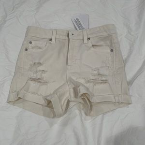 American eagle white jean shorts